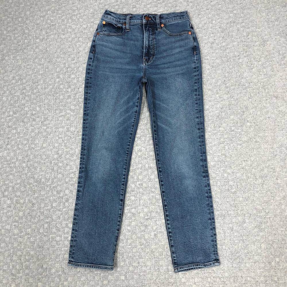 Madewell Perfect Vintage Jeans Womens 26 Blue High Rise Slim Mom Denim Stretch
